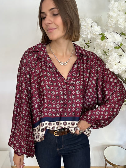 BLOUSE AGATHE - BORDEAUX 🇮🇹