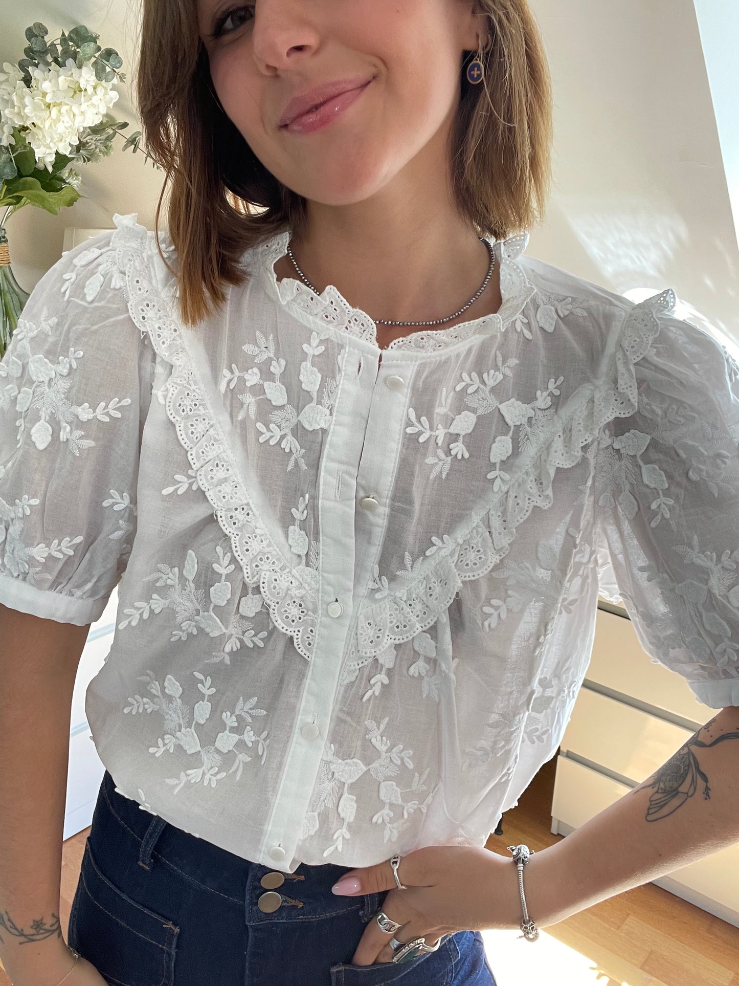 BLOUSE GIA- FLEURS