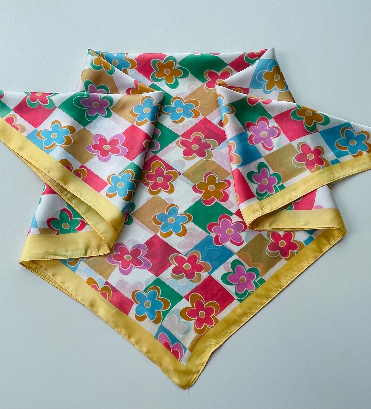 FOULARD FLEUR - JAUNE