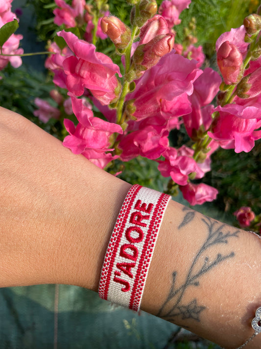 BRACELET J’ADORE- ROUGE