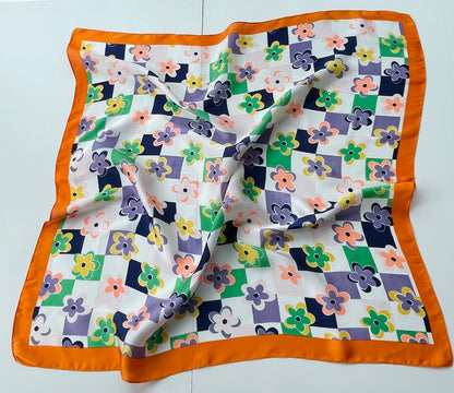 FOULARD FLEUR - ORANGE