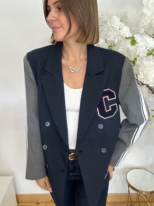 VESTE BLAZER C - BLEU