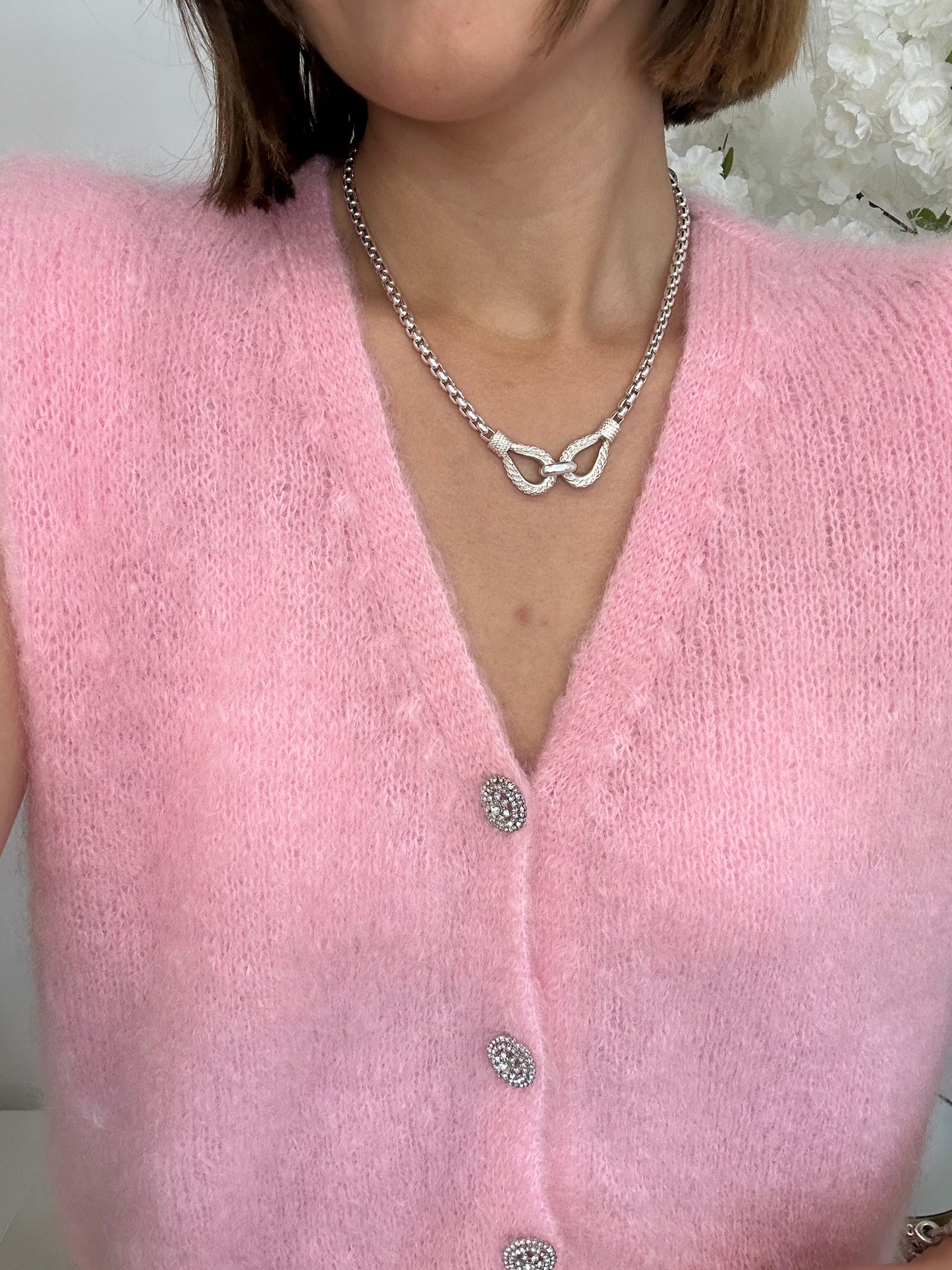 PULL SANS MANCHES - ROSE BÉBÉ 🇮🇹