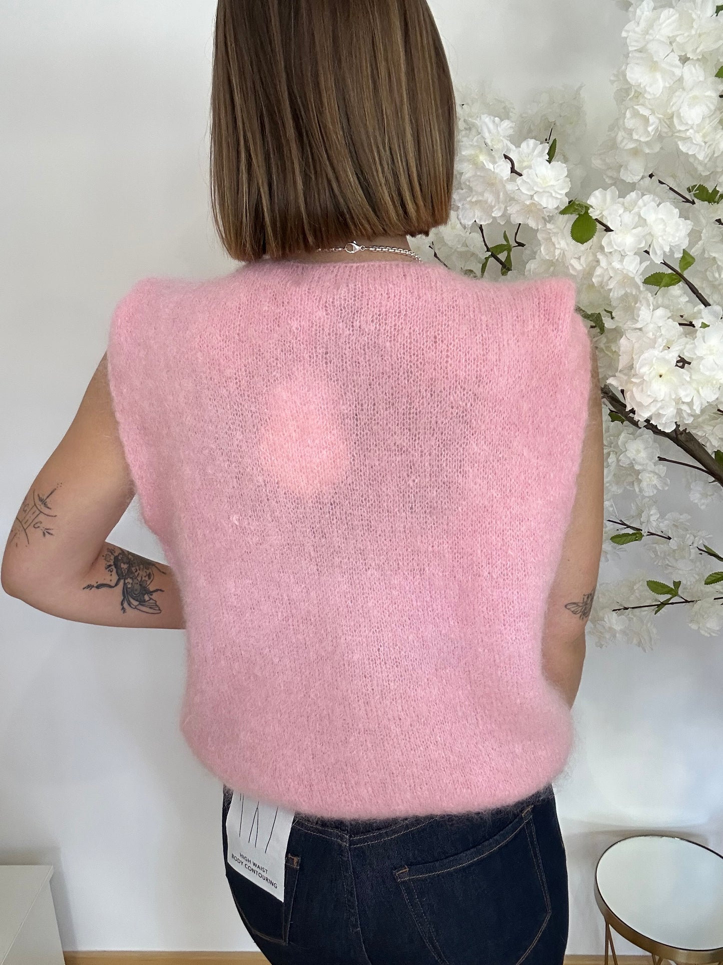 PULL SANS MANCHES - ROSE BÉBÉ 🇮🇹