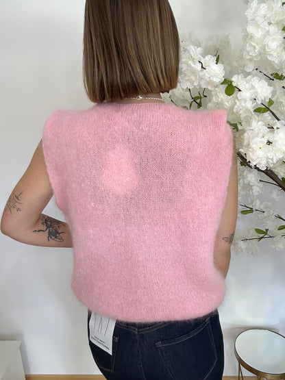 PULL SANS MANCHES - ROSE BÉBÉ 🇮🇹