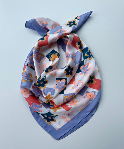 FOULARD FLEUR - MAUVES