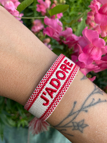 BRACELET J’ADORE- ROUGE