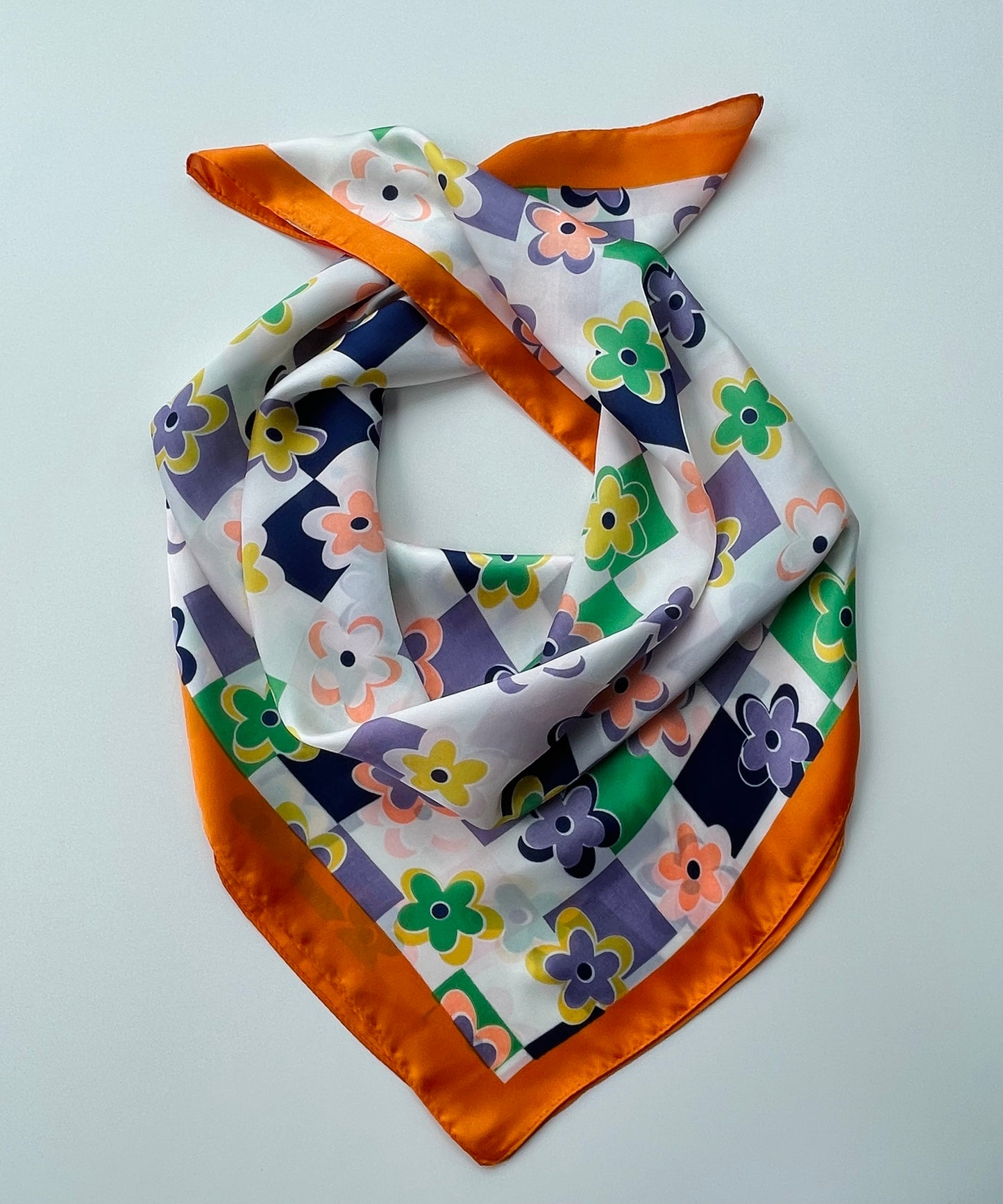 FOULARD FLEUR - ORANGE