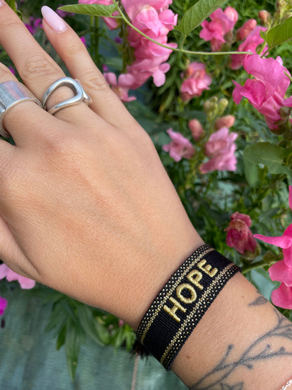 BRACELET HOPE- NOIR & DORÉ