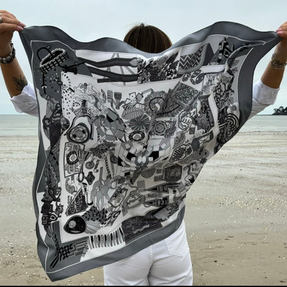 FOULARD LÉON - GRIS