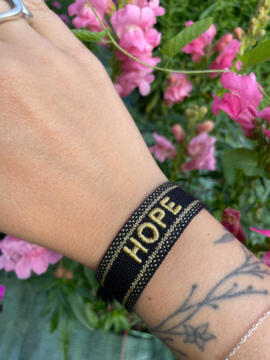 BRACELET HOPE- NOIR & DORÉ