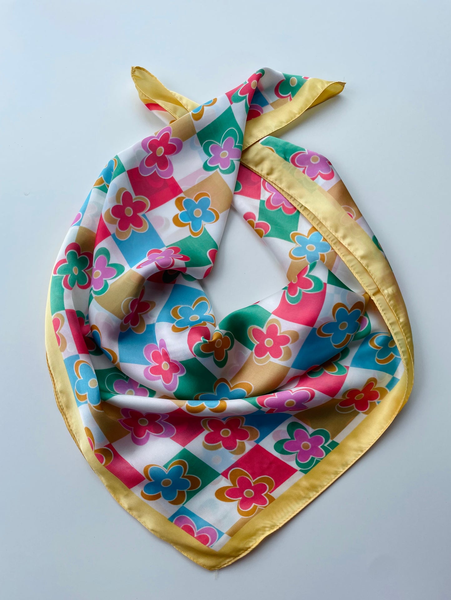 FOULARD FLEUR - JAUNE