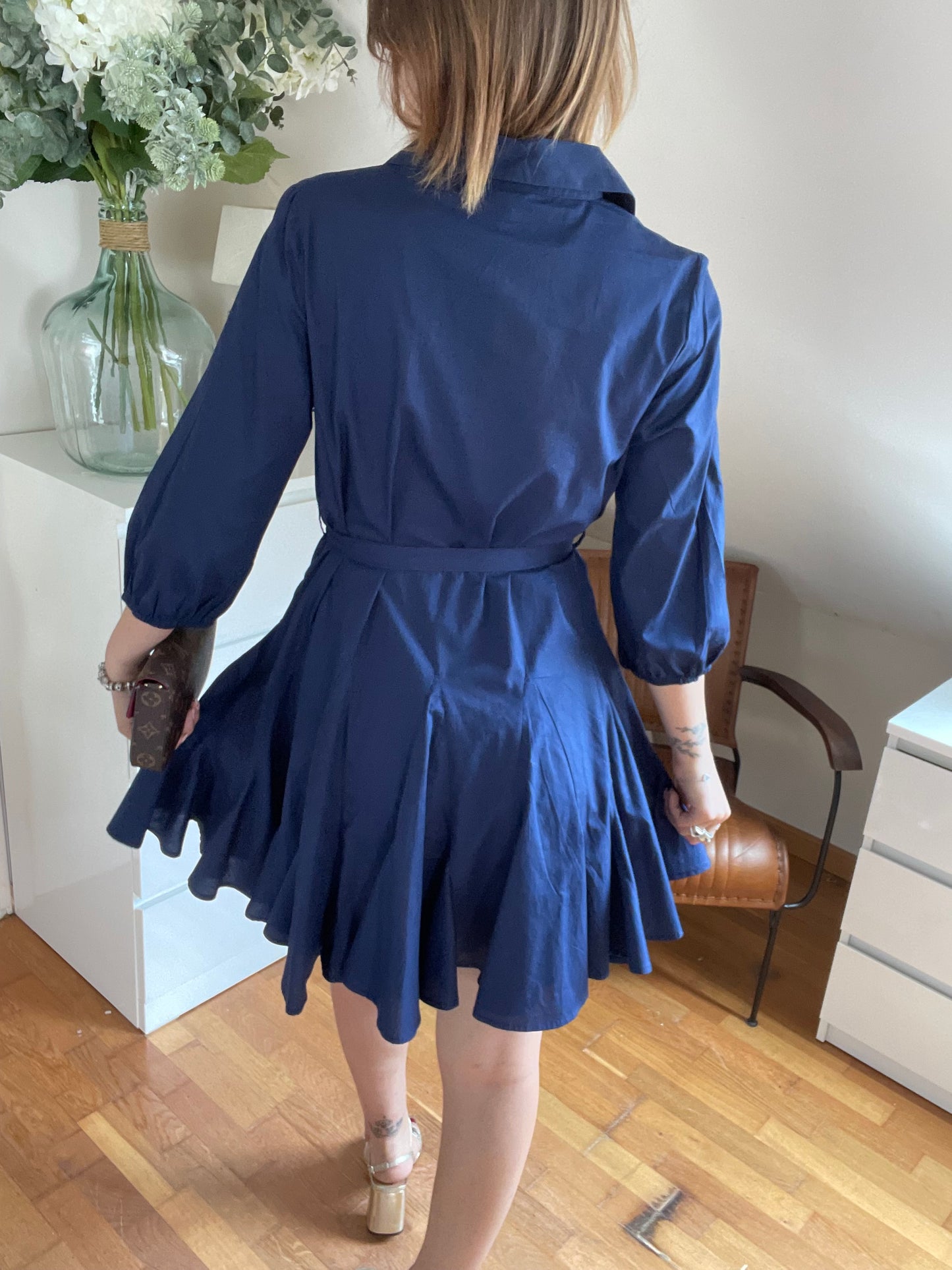 ROBE LISBONNE - BLEU MARINE