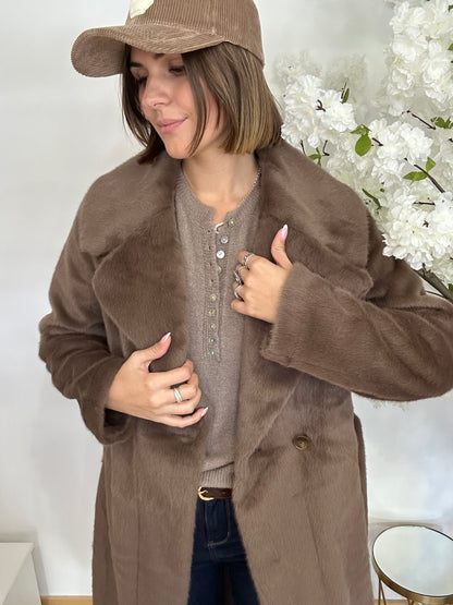 MANTEAU BROWN - LONG