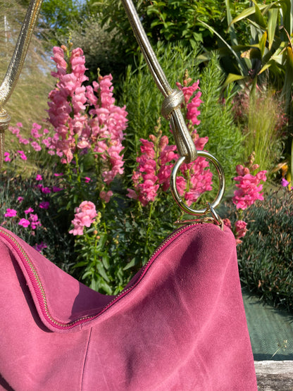 SAC ZITA- CUIR FUSCHIA