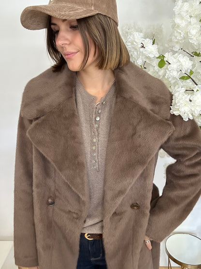 MANTEAU BROWN - LONG