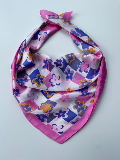 FOULARD FLEUR - ROSE