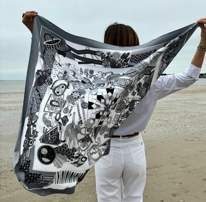 FOULARD LÉON - GRIS