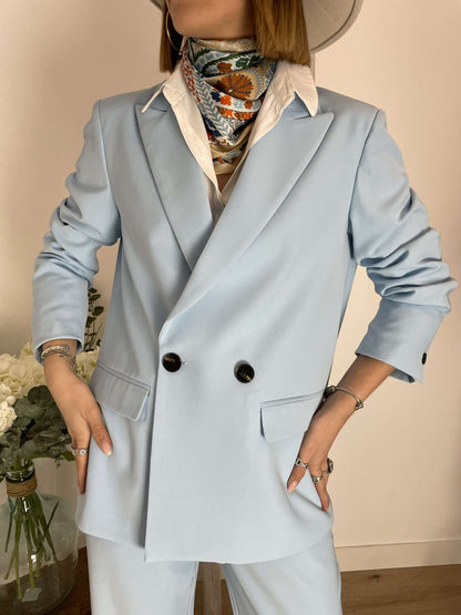 VESTE DE COSTUME CONSTANCE - BLEU CIEL