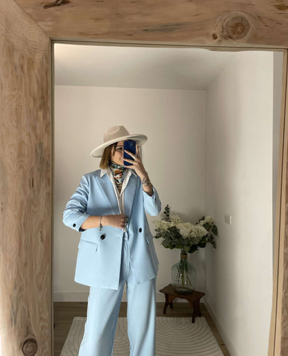 VESTE DE COSTUME CONSTANCE - BLEU CIEL